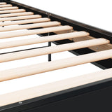 Bed Frame without Mattress Black 75x190 cm Small Single 845557
