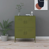 Storage Cabinet Olive Green 80x35x101.5 cm Steel 336135