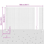 Fence with Posts Green 1.4 x 10 m Steel 3335977