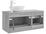 Bathroom Furniture Set 2 pcs Grey Sonoma Engineered Wood 3403949