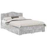 Bed Frame Concrete Grey 150 x 200 cm Engineered Wood 3413180