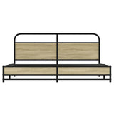 Metal Bed Frame without Mattress Sonoma Oak 193x203 cm 3318691
