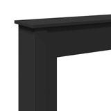 Fireplace Surround Black 75x20x87.5 cm Engineered Wood 854581