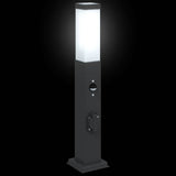 Bollard Lights with Sensor&Outlet 3 pcs 50 cm Black IP44 4006090