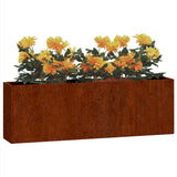 Wall Planters 2 pcs Rusty Corten Steel 53x10x17 cm 823686