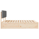 Bed Frame with Upholstered Headboard Light Grey 150 x 200 cm 3398224