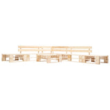 Garden Lounge Set Natural Wood Impregnated Pinewood 6 Piece Set 277494