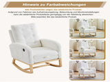 66.5*121.5*102cm Rocking Chair with USB Charging Ports, Nursing Rocking Armchair,Teddy Fabric Glider N605P471726W