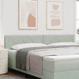 Headboard Height Adjustable Light grey 200 cm Velvet 42007287