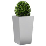 ZNTS Garden Planters 45x45x75 cm 2 pcs Galvanised Steel 851105