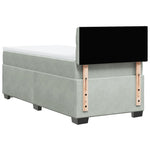 Box Spring Bed with Mattress Light Grey 100x200 cm Velvet 3286240