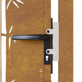 Garden Gate 100x100 cm Corten Steel Bamboo Design 153185