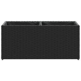 ZNTS Garden Planters with 2 Pots 2 pcs Black 72x30x32 cm Poly Rattan 3210528