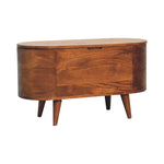 Chestnut Rounded Lid up Blanket Box IN3540