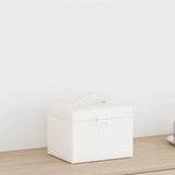 Jewellery Box 4-Layer with Mirror Lockable White 22.5x17.5x16.5 cm 4103560