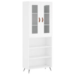 Highboard White 69.5x34x180 cm Engineered Wood 3198697