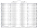 Arched Gabion Baskets 3 pcs 200x30x180/200 cm Galvanised Iron 3146195