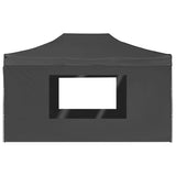 Professional Folding Party Tent with Walls Aluminium 4.5x3 m Anthracite 45498
