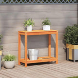 Potting Table with Shelf Wax Brown 82.5x35x75 cm Solid Wood Pine 844629