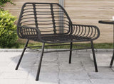 Garden Chairs 2 pcs Black Poly Rattan 369091