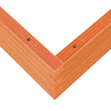 Garden Planter Wax Brown 100x100x23 cm Solid Wood Pine 847210