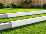 Garden Cover Profile 10 pcs 100 x 15 x 15 cm Steel White 8012965