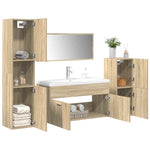 ZNTS 5 Piece Bathroom Furniture Set Sonoma Oak Engineered Wood 3325022