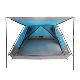 Cabin Tent with Roof Blue 12-Person Polyester and Steel 42028572