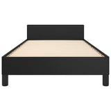 Bed Frame without Mattress Black 90x190cm Single Faux Leather 349896