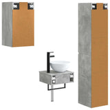 Bathroom Furniture Set 3 pcs Concrete Grey 33 x 34.5 x 160 cm 3406046