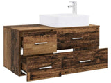 Bathroom Furniture Set 2 pcs Old Wood Engineered Wood 3403982
