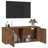 Wall Mounted TV Cabinet Smoked Oak 100x34.5x40 cm 816637