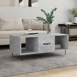 Coffee Table Concrete Grey 102x50x40 cm Engineered Wood 829296
