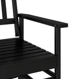 Glider Bench Black 118x70x104.5 cm Solid Wood Poplar 4008866