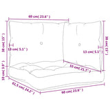 Pallet Cushions 3 pcs Beige Fabric 360859