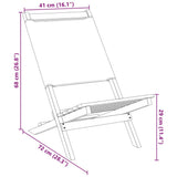 Folding Garden Chairs 4 pcs Anthracite Fabric and Solid Wood 3214640