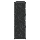 Storage Cube Organiser with 12 Cubes and Doors Black PP 4019578