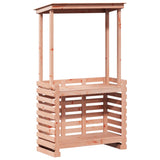 Outdoor Bar Table with Roof 112.5x57x195.5 cm Solid Wood 832537