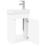 Bathroom Vanity Unit with Tap White 40.5 x 22.5 x 62 cm 889521