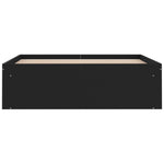ZNTS Bed Frame without Mattress Black 120x190 cm Small Double Small Double 3203895