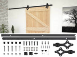Sliding Door Natural and Black 80 x 210 cm Solid Pine Wood 3444851