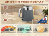 Electric Kettle and Toaster Set, 3000W 1.7L UK Strix Thermostat Rapid Boil Jug Kettle with Limescale T3398P378837