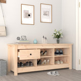 Shoe Cabinet 110x38x45.5 cm Solid Wood Pine 814594
