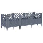 ZNTS Garden Planter with Pegs Blue Grey 123.5x43.5x43.5 cm PP 368019