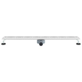 Shower Drain Line Design with 360&deg Siphon Silver 100 cm 42015984