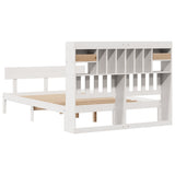 Bookcase Bed without Mattress White 140x200 cm Solid Wood Pine 3321835