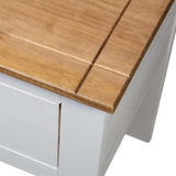 Bedside Cabinet White 46x40x57 cm Pine Panama Range 282693