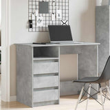Desk Concrete Grey 102x50x75 cm Engineered Wood 860466
