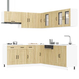 11 Piece Kitchen Cabinet Set Kalmar Sonoma Oak Engineered Wood 3314914