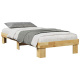 Bed Frame without Mattress 90x200 cm Solid Wood Oak 851948